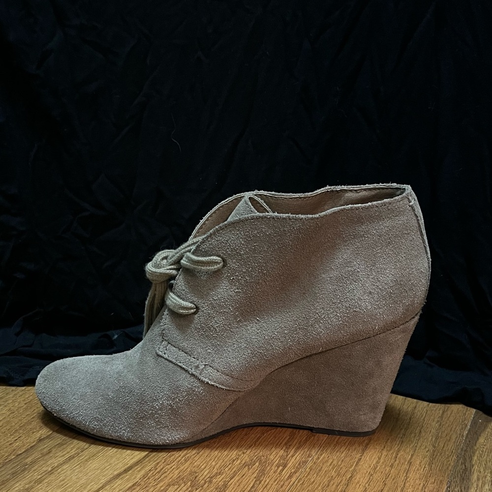 Suede heeled booties